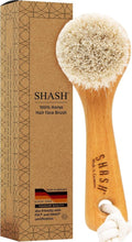 SHASH Since 1869 Exfoliating Face Brush - Sustainable Scrub for Glowing Skin | Medium Horse Hair Bristle