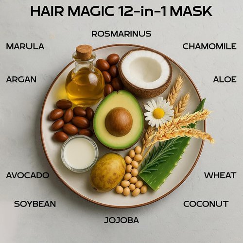 **Keratin Hair Mask - Deep Conditioner for Dry, Damaged Hair | Protein, Coconut & Avocado Oil Treatment**