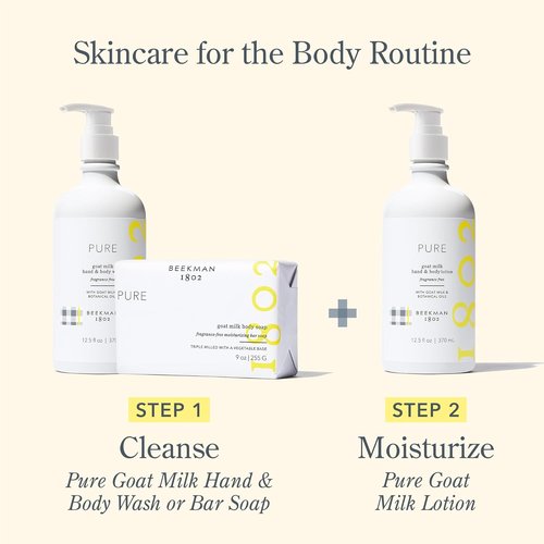 Beekman 1802 Goat Milk Hand Soap - Moisturizing Liquid Soap for Sensitive Skin | Fragrance-Free 12.5 fl oz