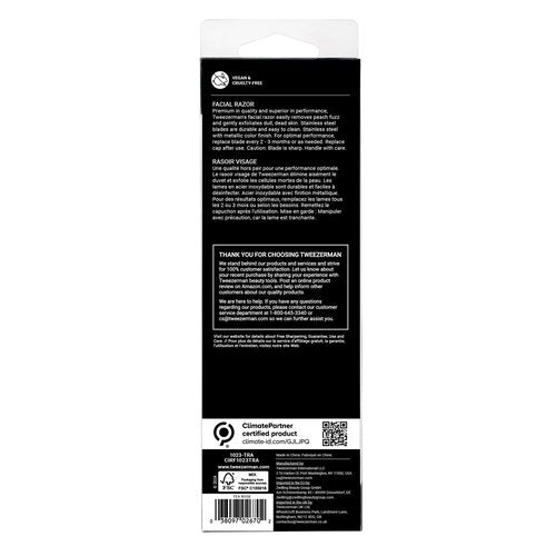 Tweezerman Exclusive Tea Rose Facial Razor
