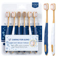 ZGYXQXJT Adult Wide Head Soft Hair Toothbrush, Manual Toothbrush, Excellent Cleaning Effect for Large Head, Ultra Soft Brush Thread Can Effectively Clean Sensitive Teeth or Gingivals (6 Pack)
