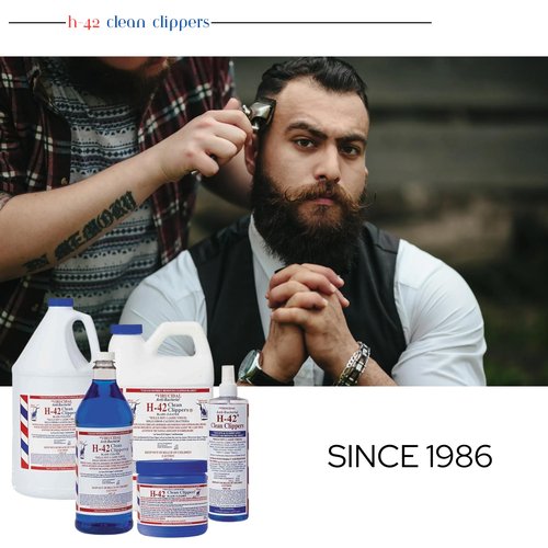 H-42 Clipper Blade Cleaner – Waterless Clipper Cleaner for Barbers, Anti-Rust Formula for Clippers and Trimmers, Cleans and Cools Blades, 8oz Spray Bottle (Pack of 1)