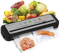 MEGAWISE Vacuum Sealer Machine - 2025 Model with 80kPa Suction Power & Built-in Cutter | Compact Design (Grey)