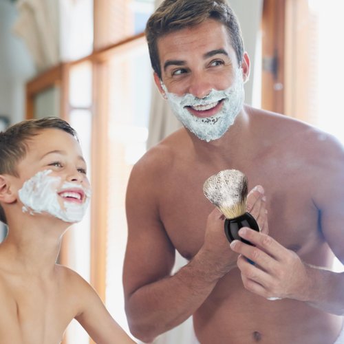 7Pcs Men Shaving Brushes Wood Handle, Professional Salon Tools Hand Crafted Shaving Brush Wood Handle Shave Brushes Handmade Pure Badger Hair Brush for Men Beard
