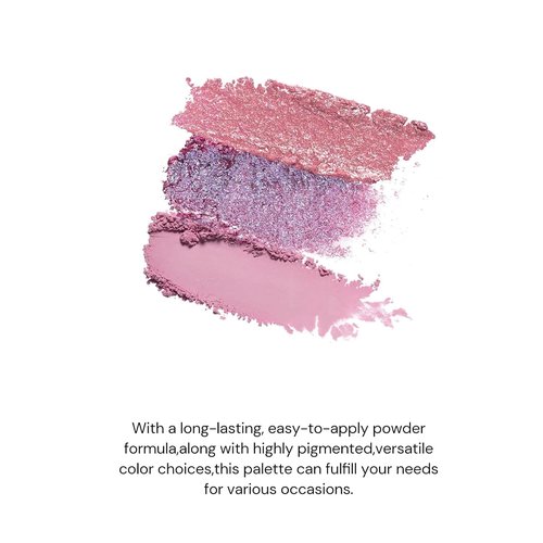 Flower Knows Violet Strawberry Rococo Eyeshadow Palette - Purple Pink Makeup with 3 Matte & 2 Shimmer Shades, 0.21 Oz