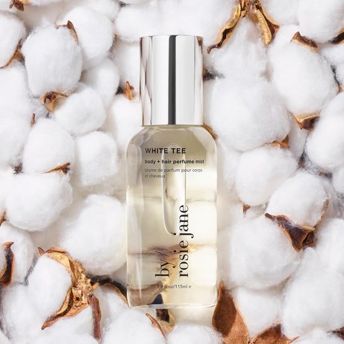 By Rosie Jane Body & Hair Perfume Mist - White Tee Scented Mist with Cotton Blossom & Soft Rose (115ml)
