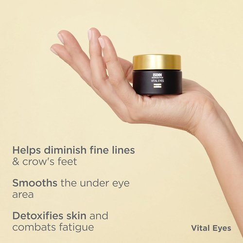 ISDIN Isdinceutics Vital Eyes - Night Eye Cream with Melatonin & Cooling Applicator for Wrinkles