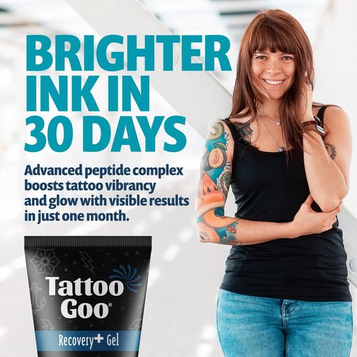 Tattoo Goo Recovery Gel for Tattoo Aftercare, 2 oz, Hydrates & Enhances Healing, Non-Greasy with Panthenol, Allantoin & Glycerin to Soothe Redness & Itch, Helps Ink Appear Brighter