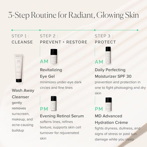MDSolarSciences Daily Perfecting Moisturizer SPF 30 - Hydrating Face Moisturizer & Sunscreen with Hyaluronic Acid | 1.7 Oz