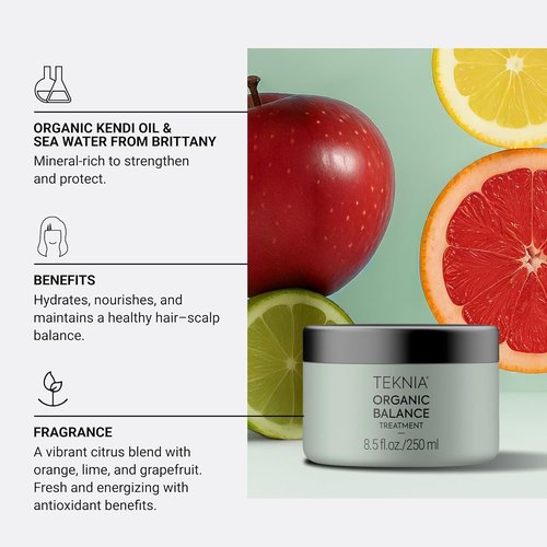 LAKMÉ Teknia Organic Balance Treatment - Hydrating Hair Mask for Deep Moisture | 8.5 Fl Oz