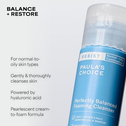 Paula's Choice RESIST Foaming Facial Cleanser - Hyaluronic Acid & Aloe for Oily Skin | Anti-Aging, Fragrance-Free