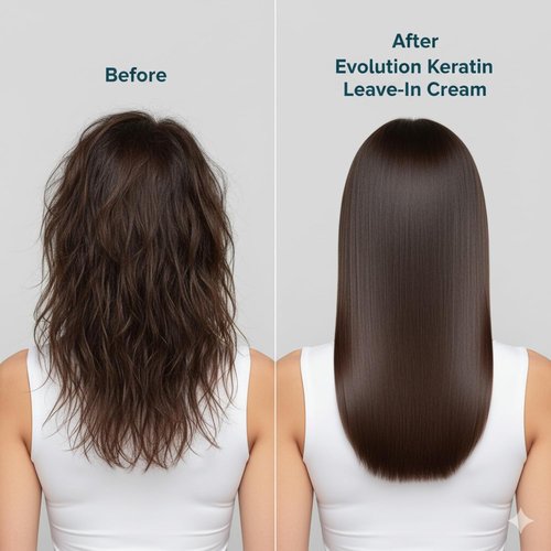EvolutionProof Keratin Leave-In Conditioning Cream - Anti-Frizz Treatment with Argan & Jojoba Oils - 4.3 oz