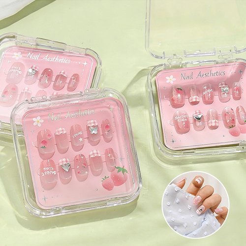 QUIYUM Fruit Skincare Set - with Pink Plush Makeup Bag & Strawberry Nail Art, Hydrating Moisturizing Glowing Oil Control Facial Care, Spa-Like at Home, Perfect Teen Girl Gifts Trendy Stuff