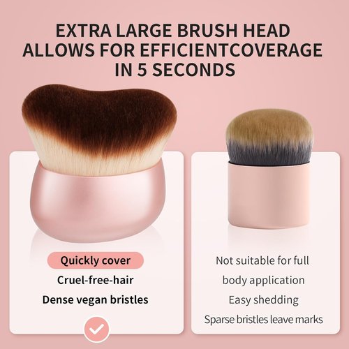 Docolor Self Tanner Brush - Large 75mm Body Makeup Brush for Smooth, Streak-Free Application | Soft Synthetic Hair