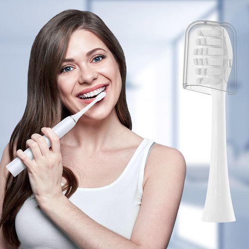 Feihead Replacement Toothbrush Heads 10 Pack Compatible with Gleem Electric Toothbrush, 5Black+ 5White