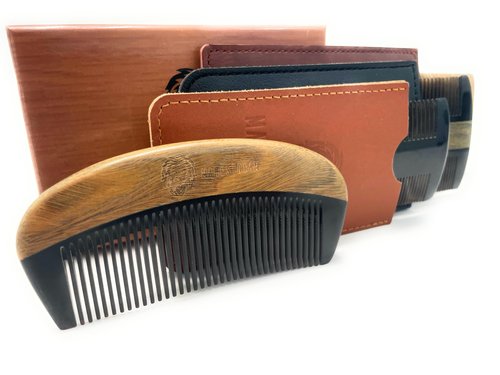 Premium Natural Ox horn and Sandalwood Beard Mustache Comb | Perfect Grooming Companion & Gift for Men – by Man & Mane
