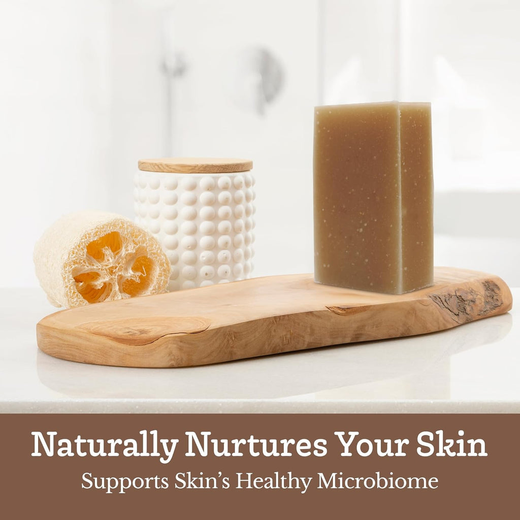 Southern Natural Goat Milk Soap Bar - Oatmeal Milk & Honey | 3-Pack for Dry, Sensitive Skin