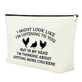 Mxrymvu Chicken Themed Gifts Makeup Bag Chicken Gifts for Women Cosmetic Bag for Girls Daughter Niece Best Friend Farmer Animal Lover Travel Zipper Pouch Graduation Christmas Birthday Present