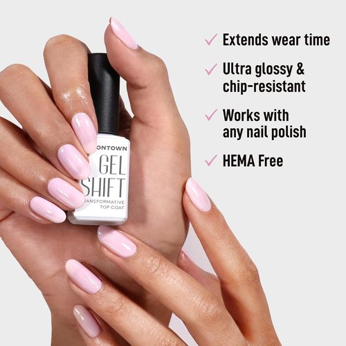 LONDONTOWN GelShift Top Coat - Transformative UV Gel for High Gloss, Long-Lasting Nail Care
