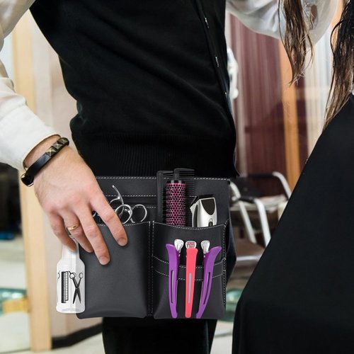 Noverlife Hairdresser Scissor Bag - Professional PU Leather Waist Pouch for Hairstylists | Tool Storage Holster