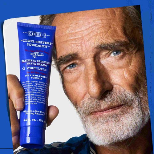 Kiehl's Ultimate Brushless Shave Cream with Menthol White Eagle, for All Skin Types, with Menthol & Camphor, Instant Refreshing & Cooling Effect, Minimizes Irritation - 5 fl oz