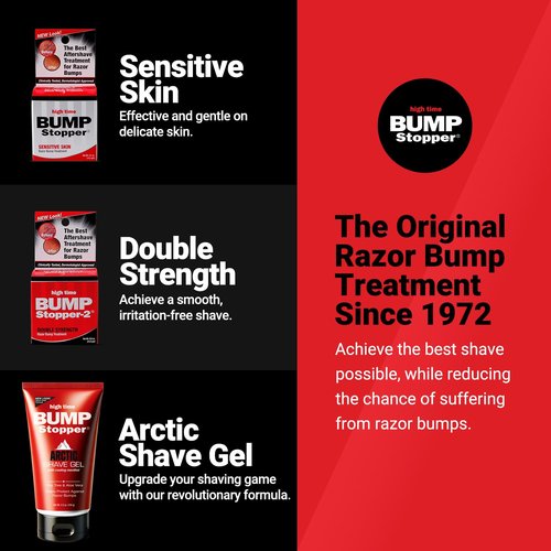 High Time Bump Stopper 2 Double Strength Ingrown Hair Cream | Aftershave Lotion for Men and Women | Razor Bump Balm | 0.5 OZ (2 Pack)