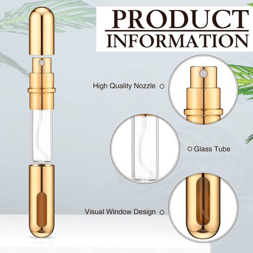 Remerry 30 Pcs 5ml Refillable Perfume Atomizer Mini Refillable Spray Bottle with 10 Refill Dispenser Pump Transfer Tool Portable Small Plastic Scent Pump Bottle for Travel Outgoing(Multi Colors)