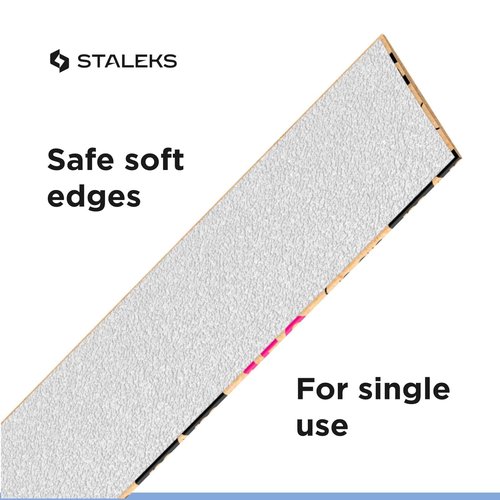 Staleks Pro Disposable White Nail Files papmAm Expert 22 – 150 Grit – 50 Pcs – Glueless Replaceable Abrasives – Professional Nail Filing – Manicure & Pedicure