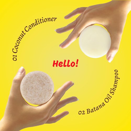 Batana Oil Shampoo & Conditioner Bar Set - Hair Growth & Thickening for Thinning Hair | Silicone & Sulfate Free