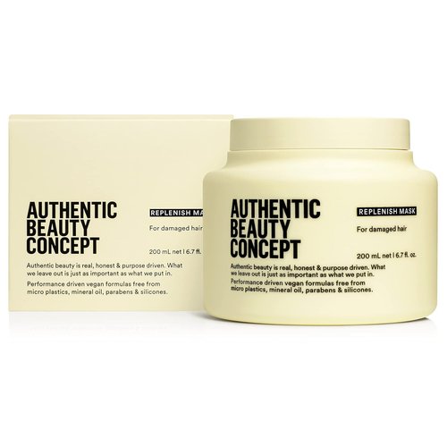 Authentic Beauty Concept Replenish Mask - Strengthens Damaged Hair Fiber | Vegan, Cruelty-Free, Silicone-Free