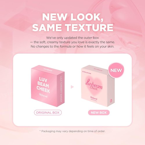 Lilybyred Luv Beam Cheek - Heart-Shaped Korean Powder Blush, Soft Matte Finish, 0.16 oz (03 Flush Orange)