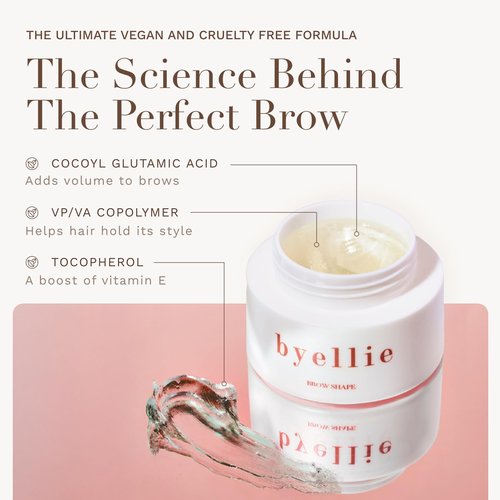 Byellie Brow Shape 30ml, Super Strong Clear Eyebrow Gel, Define, Shape & Hold All Day, No White Cast or Residue, Easy to Use Laminated Look, Natural Makeup, Vegan & Cruelty Free