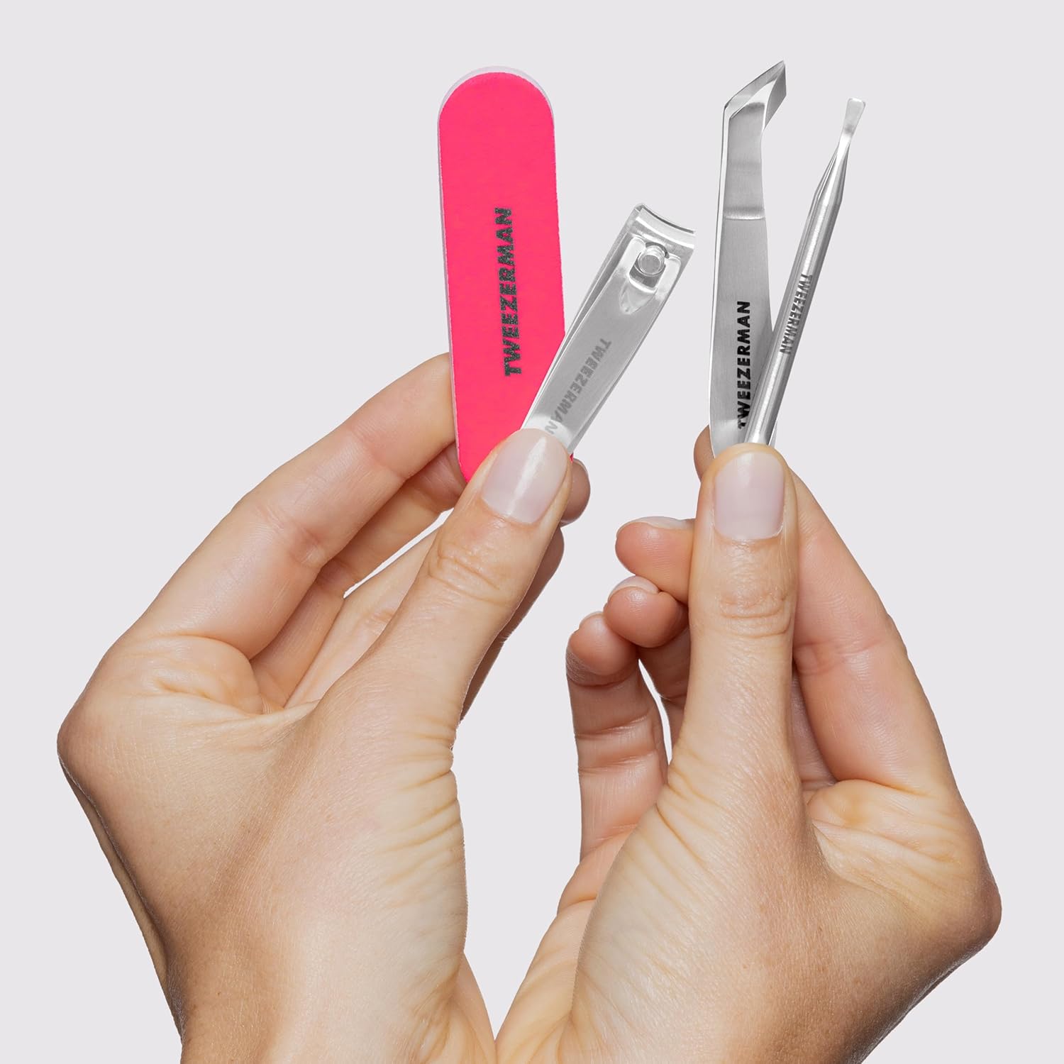 Tweezerman Mini Neon Nail Rescue Kit - Essential Nail Care Tools for Perfect Manicures