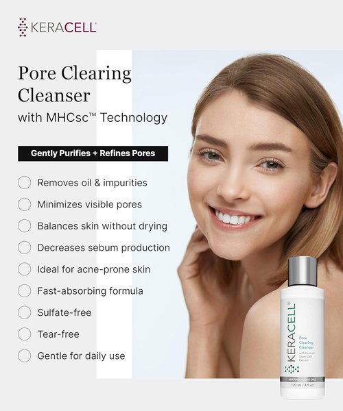 Skiennix Pore Clearing Cleanser - Salicylic Acid Acne Face Wash with MHCsc Technology - 4 oz