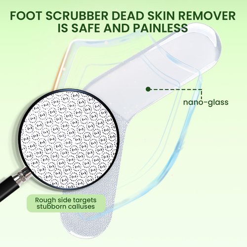 ESUOHYM Glass Foot File Triangle Shaped Callus Remover Feet Heel Scrubber Dead Skin Scraper Pumice Stone Professional Pedicure Tools for Women and Men
