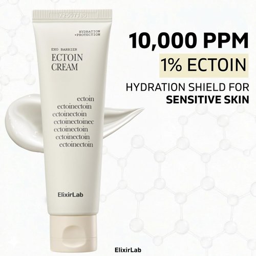 Ectoin Cream 10,000ppm - Korean Barrier Repair Moisturizer with Panthenol & Niacinamide | Fragrance-Free for Sensitive Skin | 1.69 fl oz