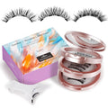 Palimainy Magnetic eyelashes, magnetic eyelashes with applicator,3styles,natural look,wispy,No glue needed,Reusable，easy to apply