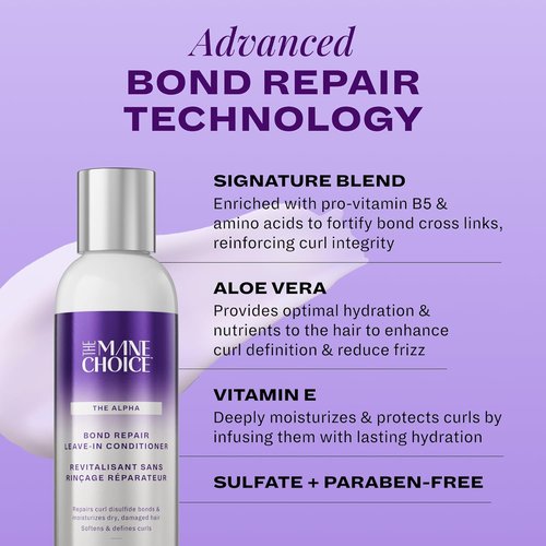 Alpha Recoil & Curl Leave-In Conditioner - 6 oz | Repairs & Moisturizes Coily, Curly, Wavy Hair