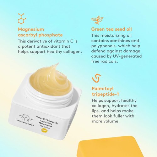 Drunk Elephant Plump-C Tripeptide Lip Mask - 20g | Clean, Cruelty-Free Skincare Without Fragrance