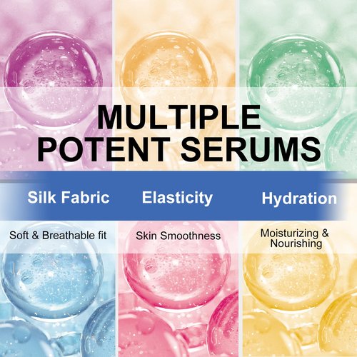 GUOYAOLIFU 12 Pack Serum Sheet Masks,Facial Masks Skincare for Women,Hydrating & Moisturizing Face Masks for All Skin Types,Smooth,Nourishing,Lightweight
