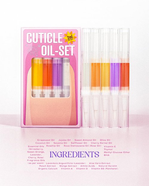 Blue J Nails Vegan Cuticle Oil Pen- Nourishing Cuticle Oil for Nails with Natural Plant-Based Ingredients Supporting Healthy Nail Growth- Nail Moisturizing Oil Softens & Hydrates Dry Cuticle- Set of 6