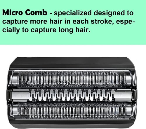Braun 52B Series 5 Replacement Head - Wet & Dry Foil and Cutter for 5190cc, 5090, 5020 (2 Count)