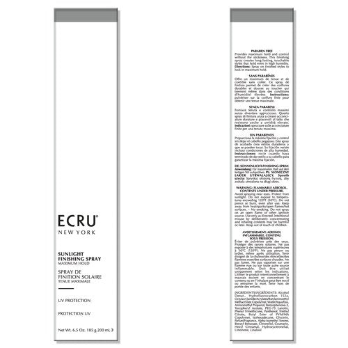 ECRU New York Sunlight Finishing Spray, Hairspray Extra Hold, Hair Styling Heat Protectant Spray, Travel Size, 2oz