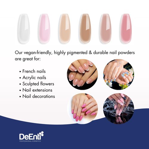 DeEnti Acrylic Nail Powder - 4oz Dark Pink|Professional Grade, Bubble-Free Acrylic Powder for Nails | Long-Lasting, Chip-Resistant Nail Acrylic Powder for Carving, Extensions & Fake Nails
