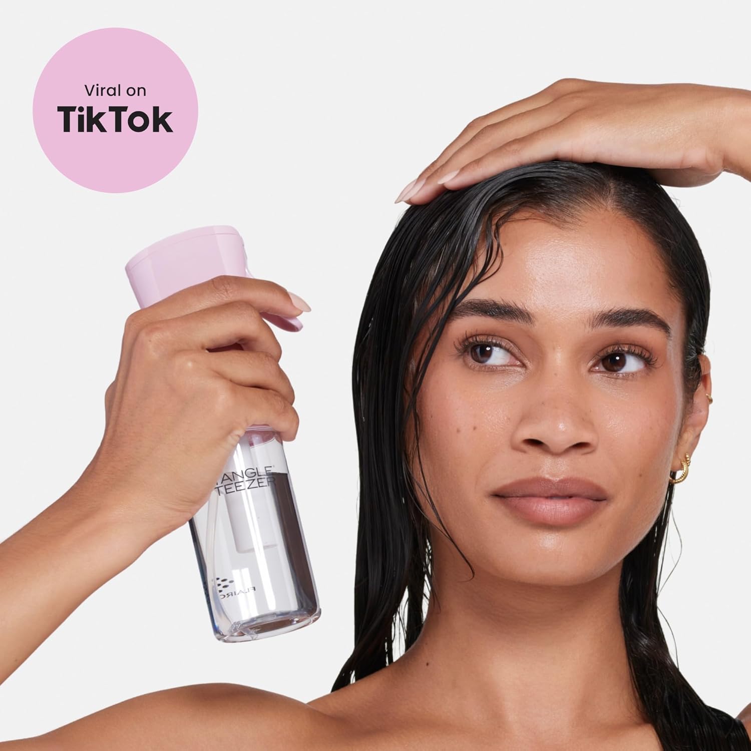 TANGLE TEEZER Travel-Size Continuous Spray Bottle - Reusable & Refillable for Hair Detangling | 6.1 oz, Millennial Pink