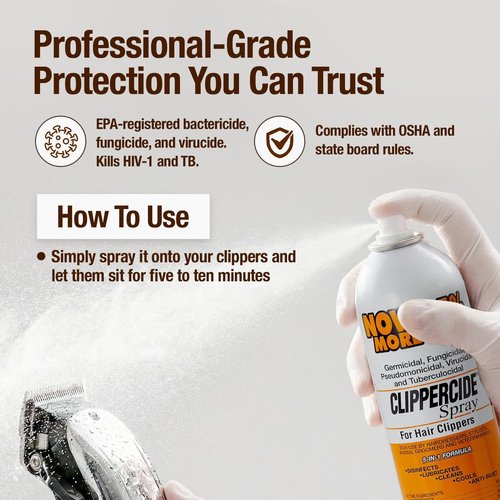 BARBICIDE Clippercide 5-in-1 Disinfectant Spray - Cleans, Lubricates, Cools & Prevents Rust | 15oz