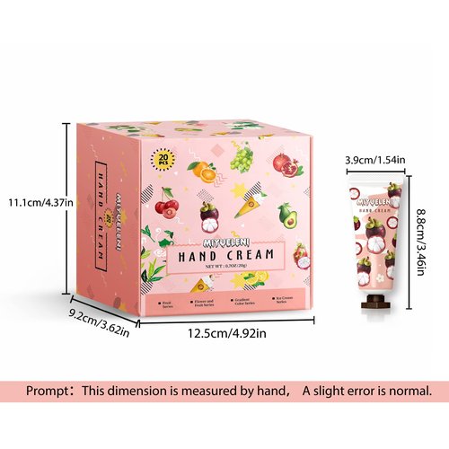 20 Pack Hand Cream Gift Set,Easter Basket Stuffers,Hand Lotion for Dry Hands,Gifts for Women,Teengirls,Mothers Day Gifts,Nurses Week,Teacher Appreciation,Thank You Gifts, Small Gifts Unisex Bulk 20ml