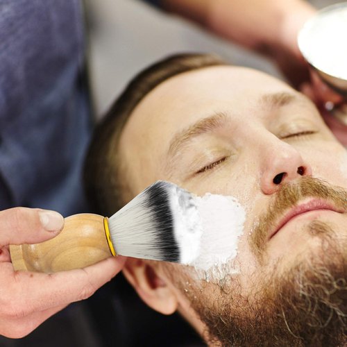 Aethland Mens Shaving Brush Set, Include 100g Shaving Soap, Soft Hair Shaving Brush Stand Stainless Steel with Bowl Kit for Men Gift Set