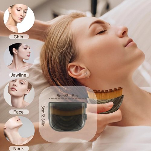 Lymphatic Contour Face Brush, Contour Face Brush Lymphatic Drainage Massager for Face, Ergonomically Designed to Fit The Skin Precisely and Relieve Fatigue (2PCS)