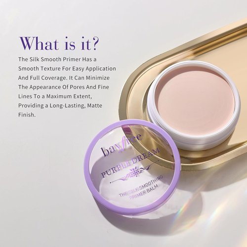 Bayfree Silk Smoothing Primer Balm - Poreless Formula for Flawless Skin | Long-Lasting, Matte Finish, 0.35 oz